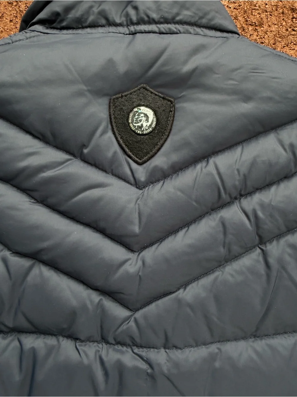 Diesel Men's Dark Navy Quilted Puffer Vest